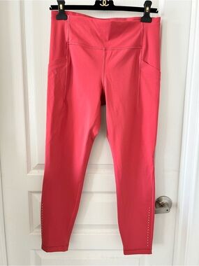 Lululemon salmon pink leggings with pockets